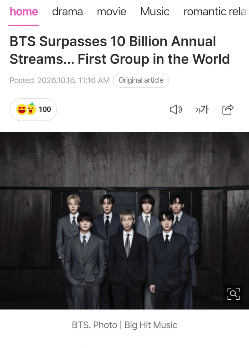Yoon_kookie97's tweet photo. #BTS is FIRST GROUP in the WORLD to reach 10 billion cumulative streams annually on Spotify 🔥

This is huge , 😭👏🏼

CONGRATULATIONS BTS 
BTS PAVED THE WAY 
BTS BTS BTS https://t.co/EKkzB1Btjr