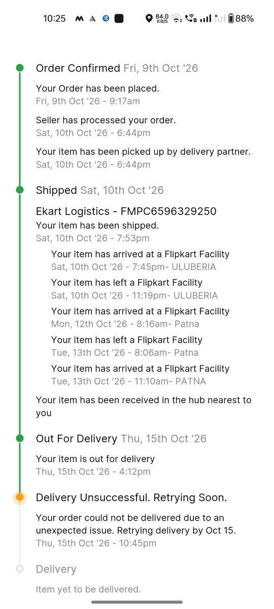 Kajuhun's tweet photo. Hey @Flipkart @flipkartsupport  I've ordered this shoe for my brother on 9th October and scheduled to deliver 13th October
Order id :OD438837287779056100
Trackingid : FMPC6596329250
Neither delivery partner picking call nor support team responding please look into it ASAP https://t.co/YIjSZFHmGg