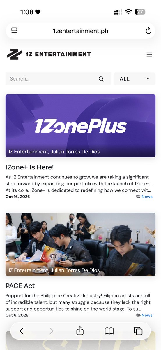 jorgesnic's tweet photo. Wait 🥹 1Z Entertainment’s website just got a revamp!

It now has a tab for their artists, news/event, 1Zone Plus and 1Z Academy!

Their about us page is updated too!

https://t.co/tstl49Eh6K 

@1ZonePlus @1zentertainment @SB19Official #SB19 https://t.co/l8FJTYUXwg