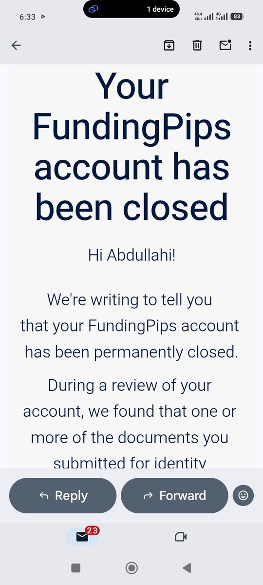 abdullahi_93786's tweet photo. @fundingpips 
@Khldfx 
@avikkfp 
I demand justice from FundingPips. My documents are genuine. Please review my case fairly and give me a clear explanation. https://t.co/cgLEnPLpVZ