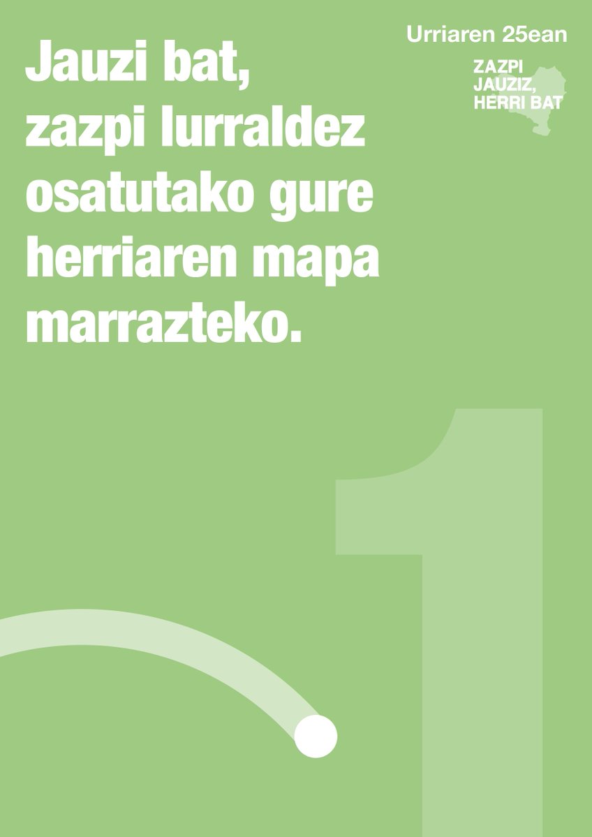 gure_esku's tweet photo. Zazpi arrazoi, hilaren 25ean #ZazpiJauzizHerriBat ekimenean parte hartzeko. Hortxe, lehenengoa... https://t.co/30ZJYTYJQS