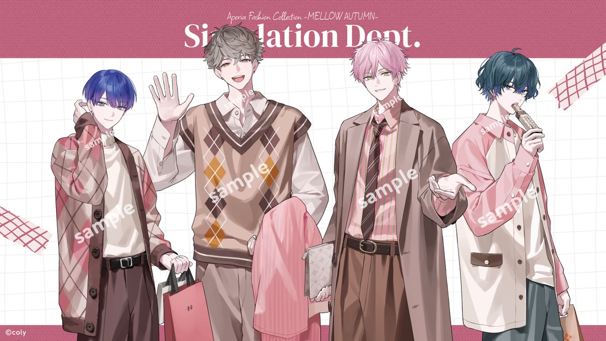 bmc_event's tweet photo. 🍂AGF2026 イラスト紹介🍂

新規描き下ろしイラスト「Aporia Fashion Collection -MELLOW AUTUMN-」を所属ごとに6日連続で公開！

本日は【交際部】のご紹介です✨

AGF2026は11/7(土)・8(日)開催！
🔻販売商品などの詳細はこちら
https://t.co/iYJ2rv8d6k

#ブレマイ #AGF_2026 https://t.co/gJ5sfmwz2n