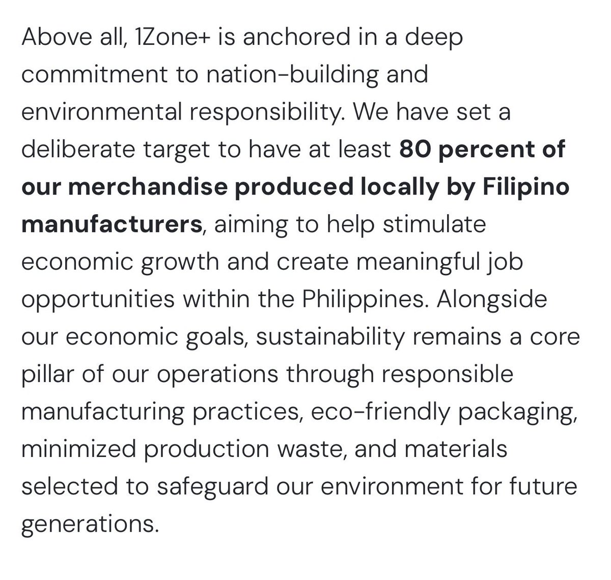 jorgesnic's tweet photo. “We have set a deliberate target to have at least 80 percent of our merchandise produced locally by Filipino manufacturers, aiming to help stimulate economic growth and create meaningful job opportunities within the Philippines.”

Hays SB19 and 1Z 🥹🫶🏻 https://t.co/vZAEKDKP02