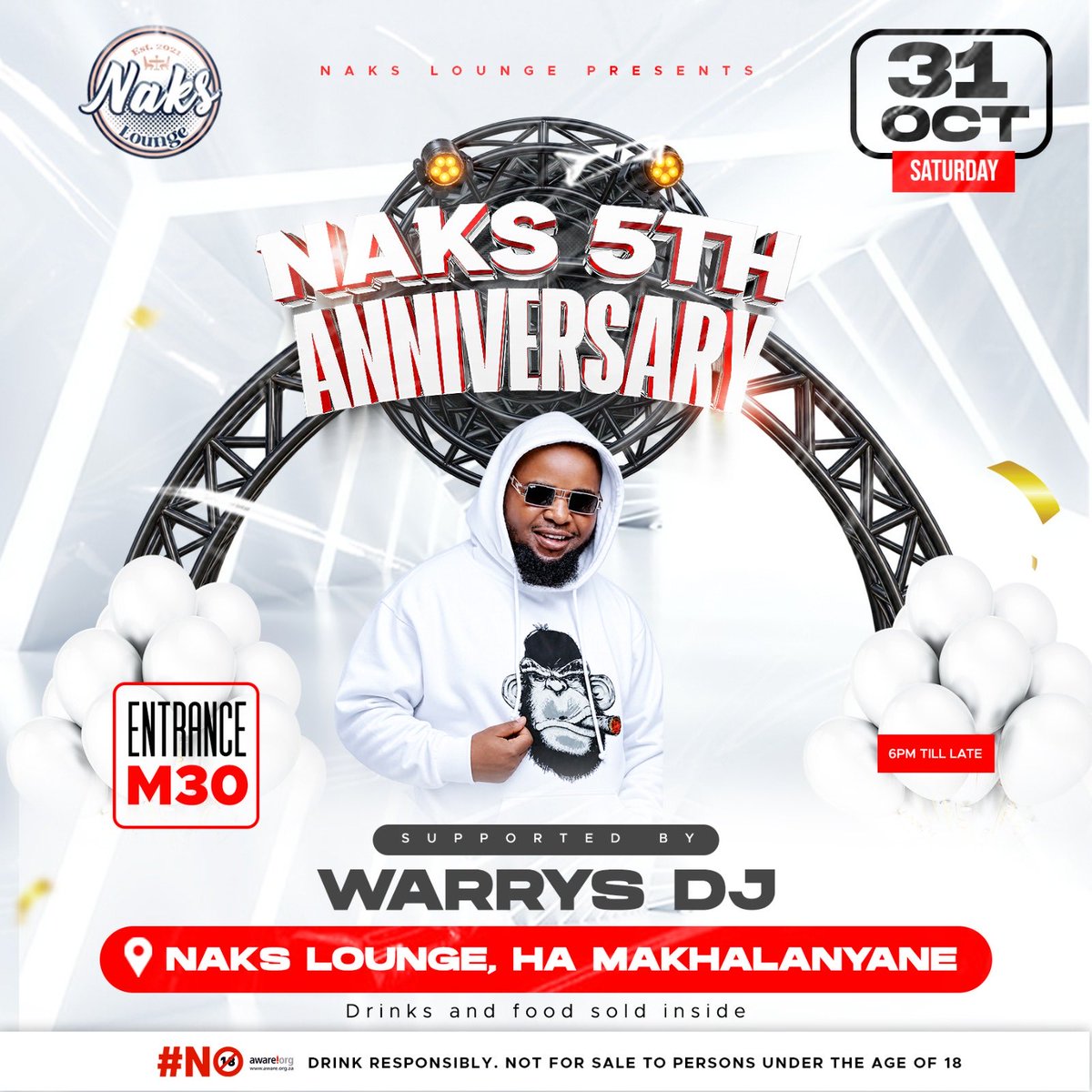 NaksLounge's tweet photo. Come join us on the 31st

#ChilledVibez #5thAnniversary #NaksLounge https://t.co/xwhY92uM4F