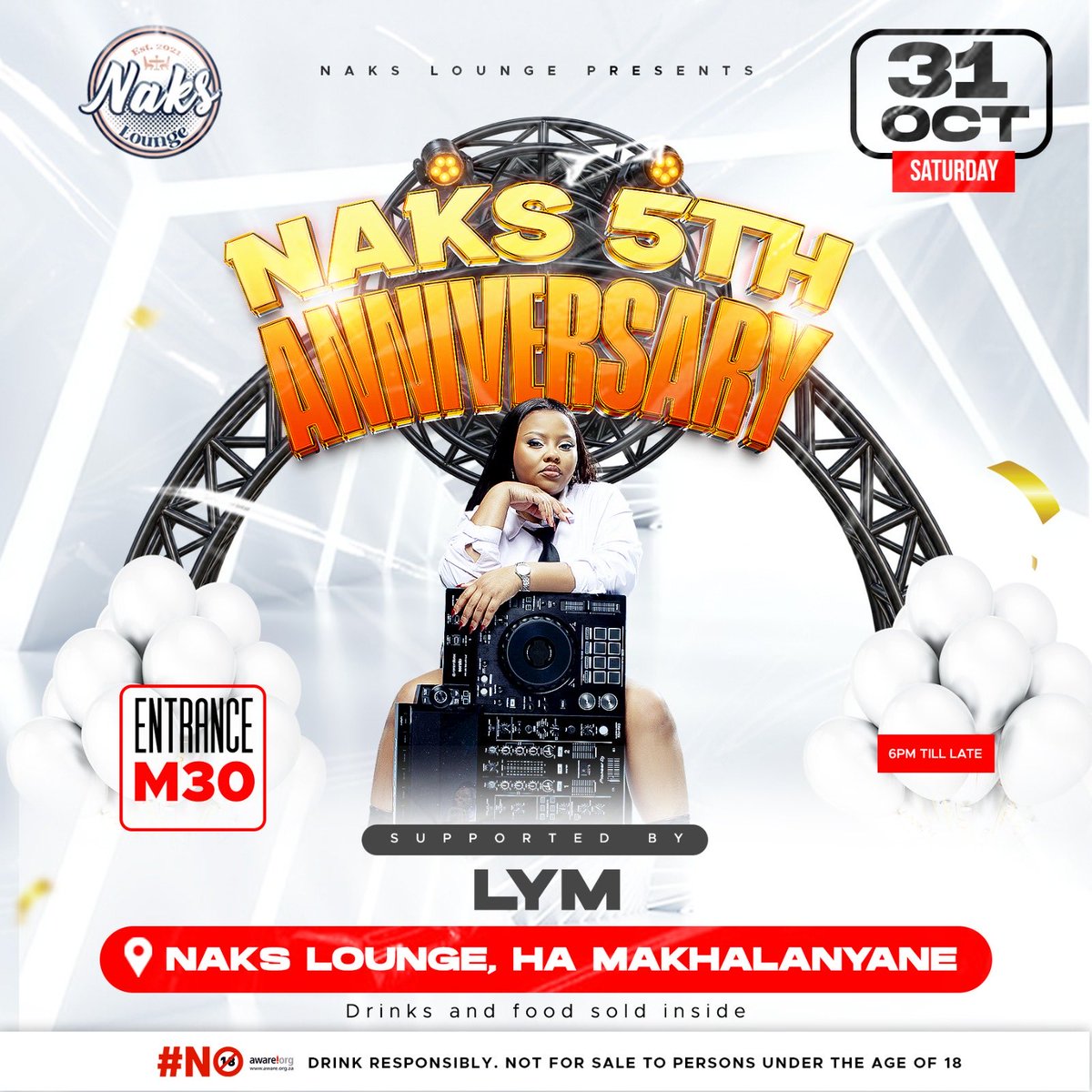 NaksLounge's tweet photo. Come join us on the 31st

#ChilledVibez #5thAnniversary #NaksLounge https://t.co/xwhY92uM4F