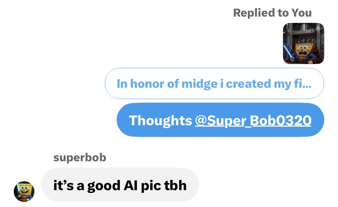 connorgroyper's tweet photo. The Bob approves! @Super_Bob0320 https://t.co/cDMfpIsCak