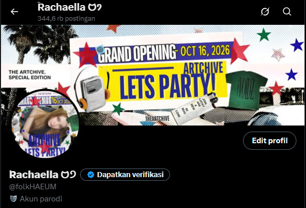 folkHAEUM's tweet photo. @ARTCHIVEagc I’m Rachaella Zea Pramatya, ready to rock the archive and bring some extra sparkle to the party! 🎸💥 Lights on, cameras ready, let’s make some noise at THE ARTCHIVE! ⭐️📸 https://t.co/USDR6yoWap