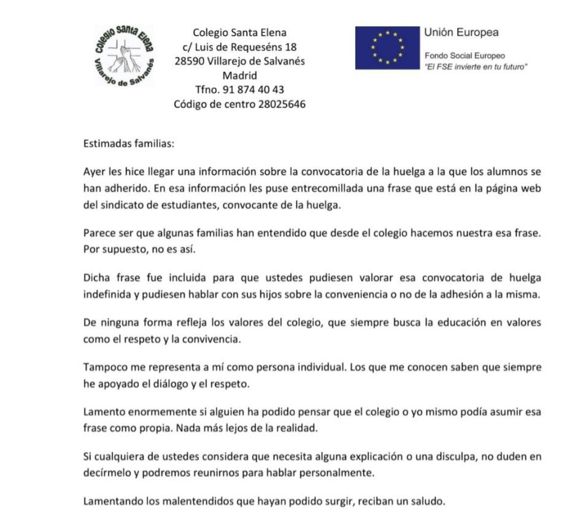 Menoslectivas's tweet photo. ❌ NO, no era un colegio público de Villarejo de Salvanés: era un colegio CONCERTADO.

❌ NO, tampoco era un director revolucionario llamando a quemar las calles: solo citaba, entrecomillando, la convocatoria del Sindicato de Estudiantes.

Mercedes Zarzalejo MIENTE MÁS QUE HABLA: https://t.co/1cXdWeC8bi