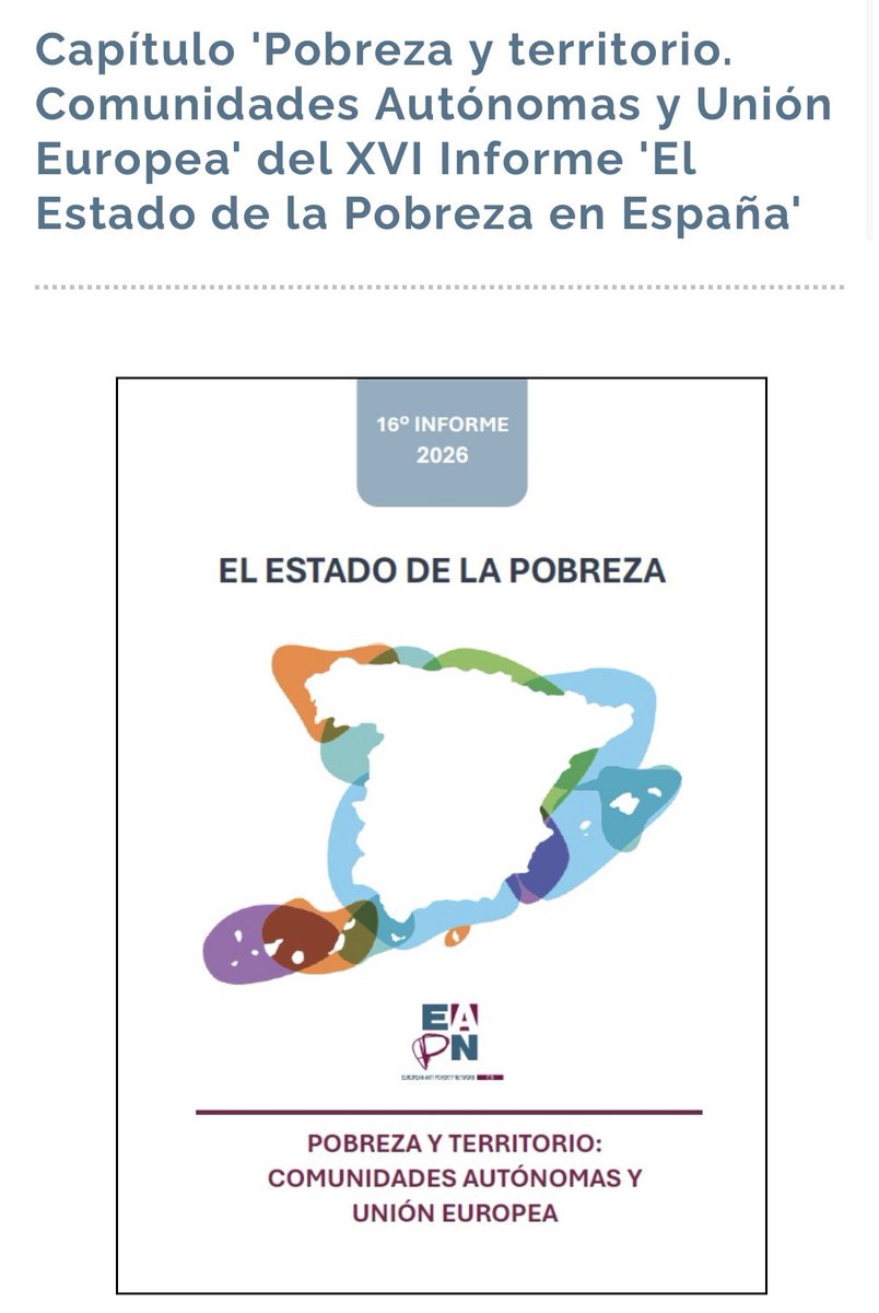 EnfermeroEnred's tweet photo. 📊 Acaban de publicar la segunda parte del informe de EAPN sobre pobreza y territorio. Os comparto algunos datos que llaman la atención:

12,6 millones de personas en España están en riesgo de pobreza o exclusión social: el 25,7 % de la población. 🧵👇 https://t.co/xM34sO3UeH