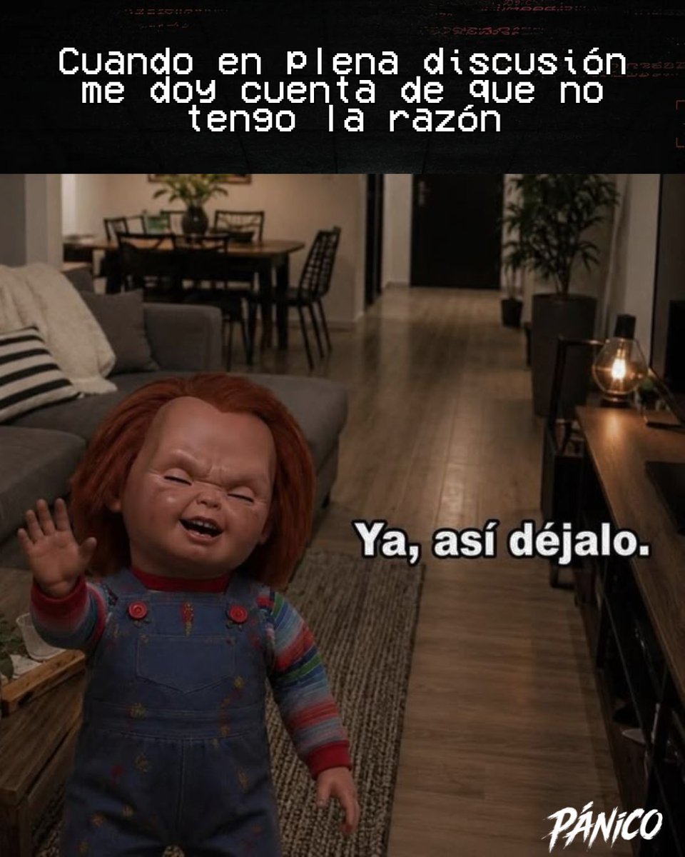 panicomx's tweet photo. Uno tiene que saber cuándo retirarse… 😭😂
#Paniquers, ¿admiten cuando se equivocan o se aferran hasta el final?

#TodosTusMiedosEstanAqui #Panico #meme https://t.co/WTvI5hjcx1