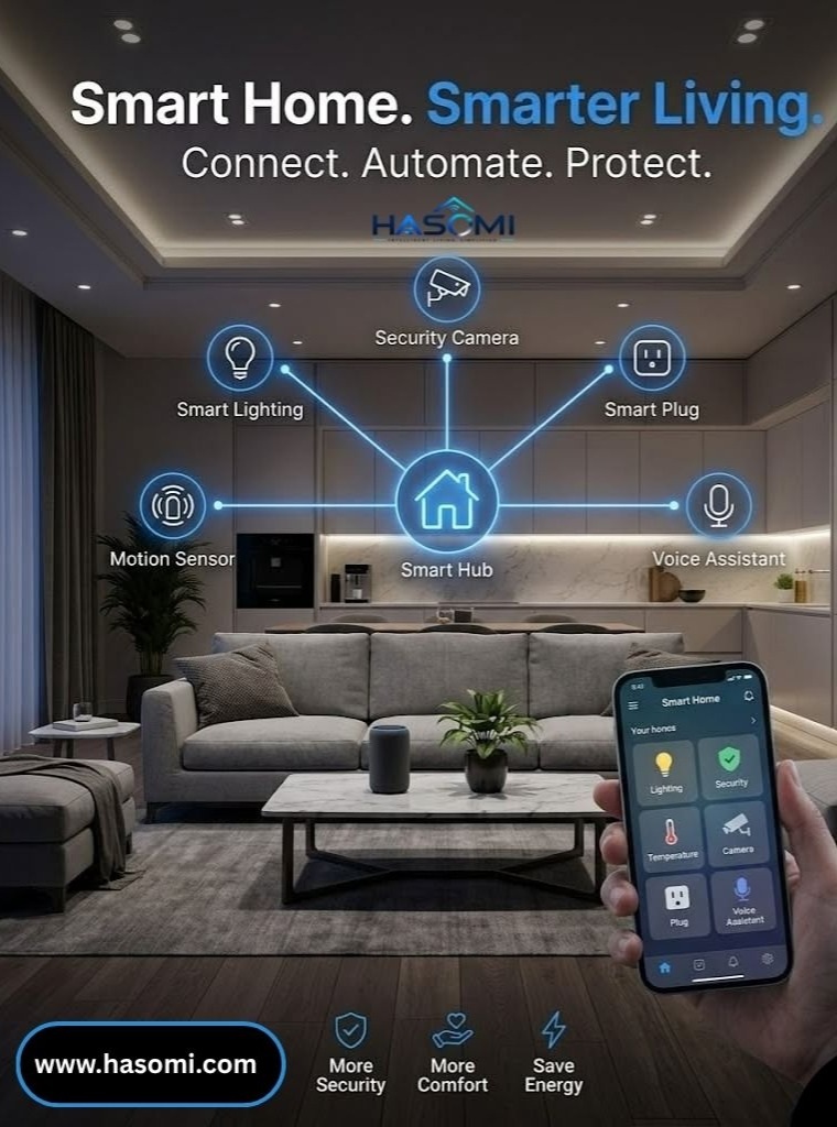 hasomi_smart's tweet photo. What if your home could take care of itself?

Explore how HASOMI makes everyday living smarter.

#HASOMI #SmartHome #HomeAutomation #SmartLiving #SmartHomeIndia #HomeAutomationIndia #ConnectedHome #FutureOfLiving #SmartTechnology #MadeForIndia https://t.co/eGffA4oyTm