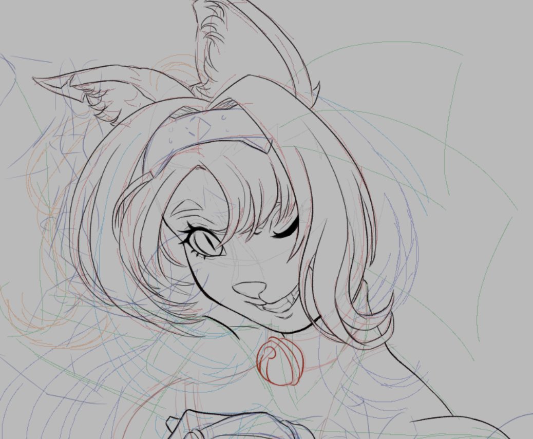 EmbreThe's tweet photo. finished the commission so nekomata time 🐾 https://t.co/hpMZ7A6Lwm