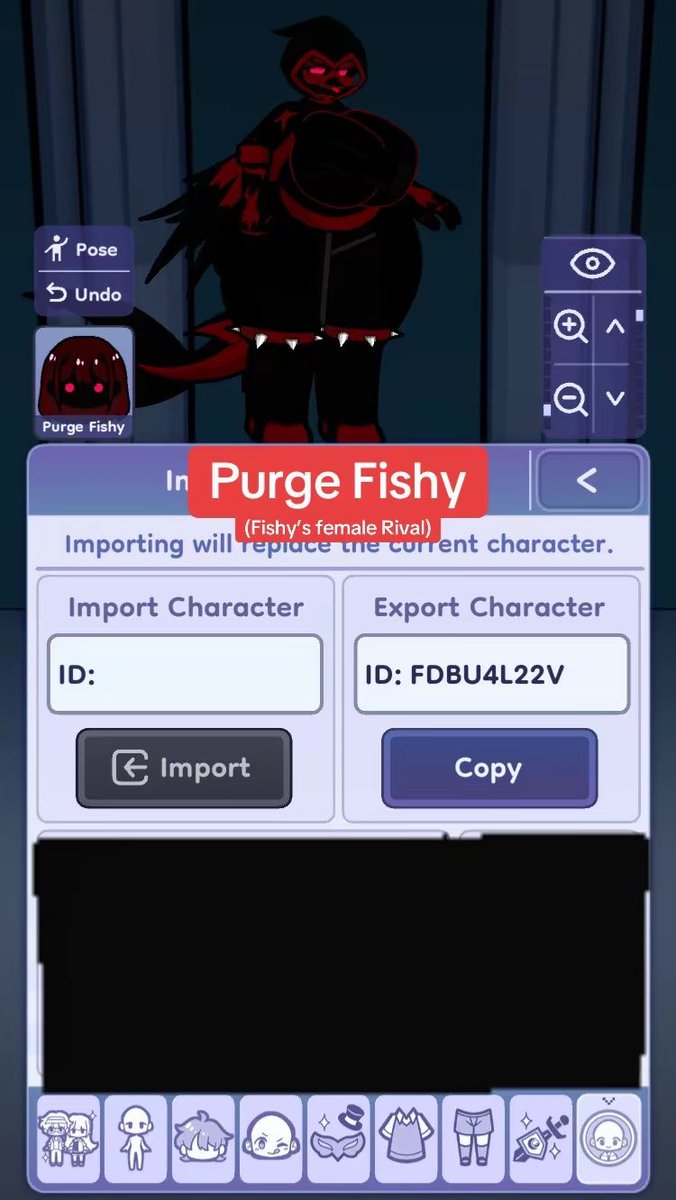 MinusFishy's tweet photo. The codes for the females fishies part 2 https://t.co/s0gLNKN08E
