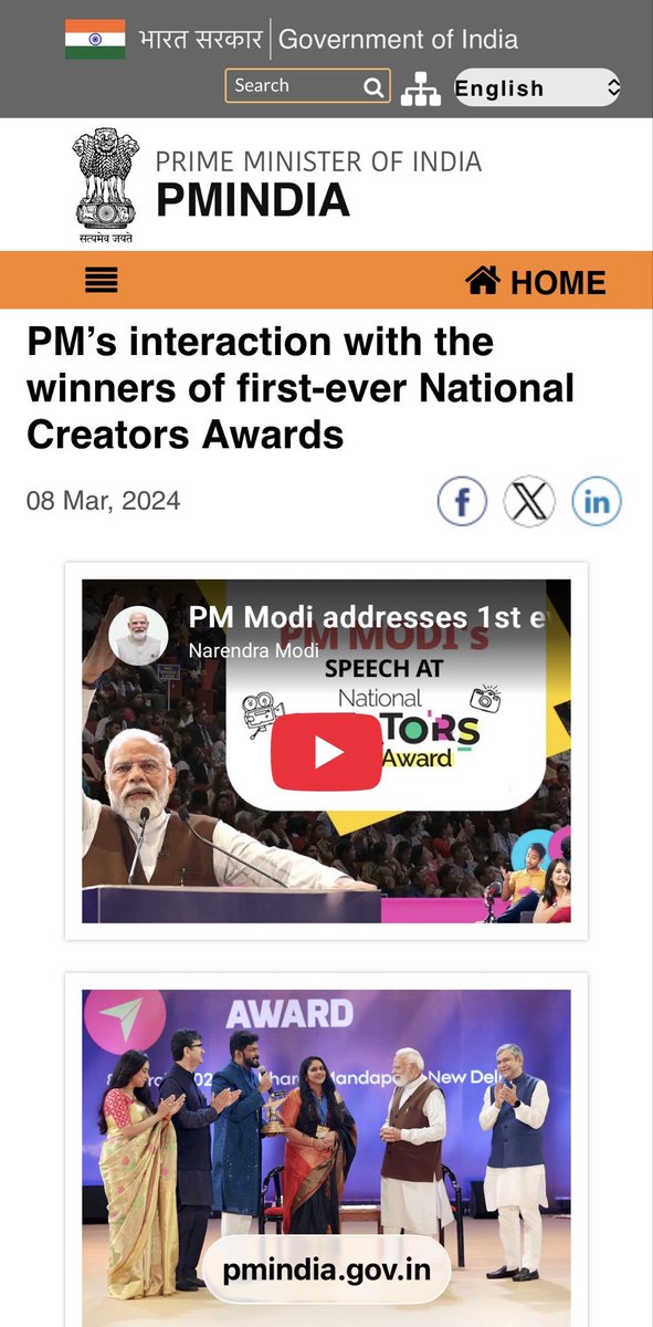 PankajPachauri's tweet photo. The Solicitor General is perhaps unaware that his government is supporting “creator economy” where reel making is a real job!

Reel makers are felicitated by PM at national awards. FM consults them before Budget making. 

Reel making is a legitimate employment - as journalism. https://t.co/XBVXGkV3wC