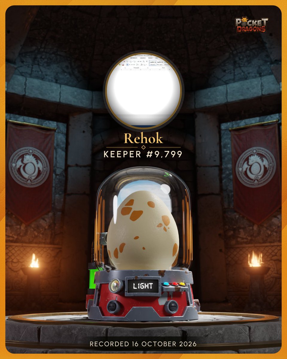 Reff118's tweet photo. A Light egg. I keep looking at it.

Keeper of the Ancient Hatchery. https://t.co/c31U7v8I1P