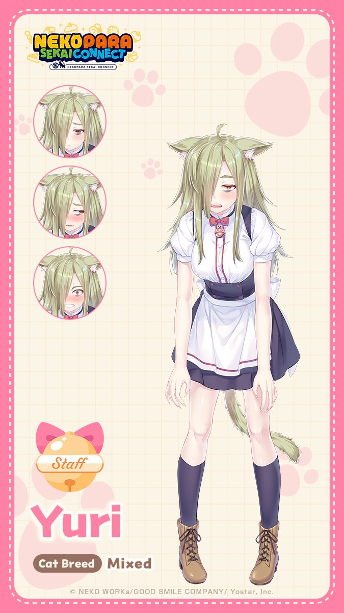 nekoconne_en's tweet photo. 【Part-Time Neko Introduction】

Introducing the new Part-Time Neko, Yuri! ✨

"Do you need...somefing...?"

"Nekopara Sekai Connect" is now available worldwide! 🌎🐈‍⬛

#NEKOCONNE https://t.co/Qg4o00VfEw