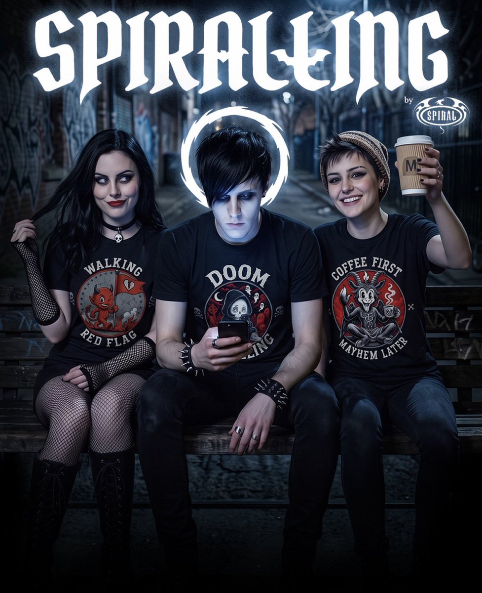SpiralDirect's tweet photo. 🖤 Walking red flag? 🚩 Doom scrolling? 💀 Coffee first, mayhem later? ☕🔥

Which mood are you today? 👀👇

Shop your dark side with Spiral Direct! 🦇 https://t.co/gUJlT6ZZ26 https://t.co/D3Ot9NrOh4