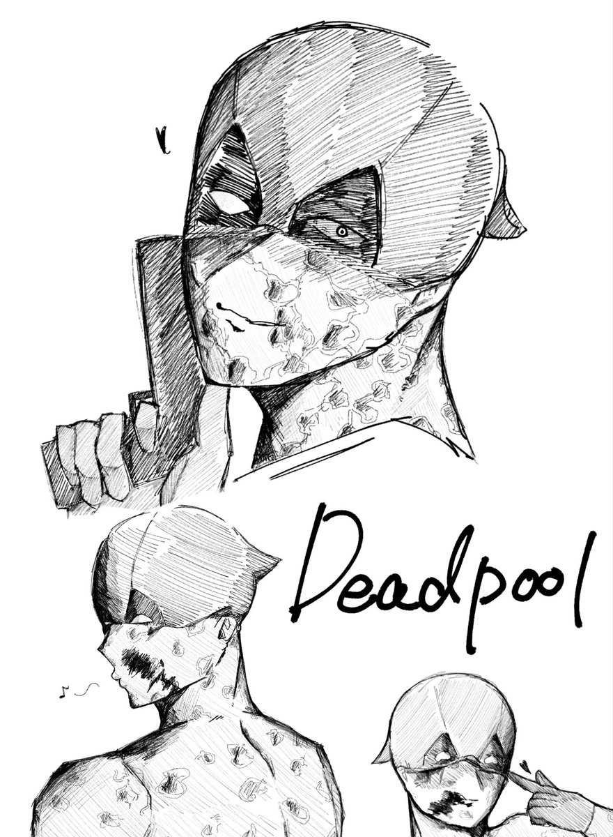 Pmhm115's tweet photo. ガサガサ描くのが好き😍
#deadpool https://t.co/JauoEDHbQj
