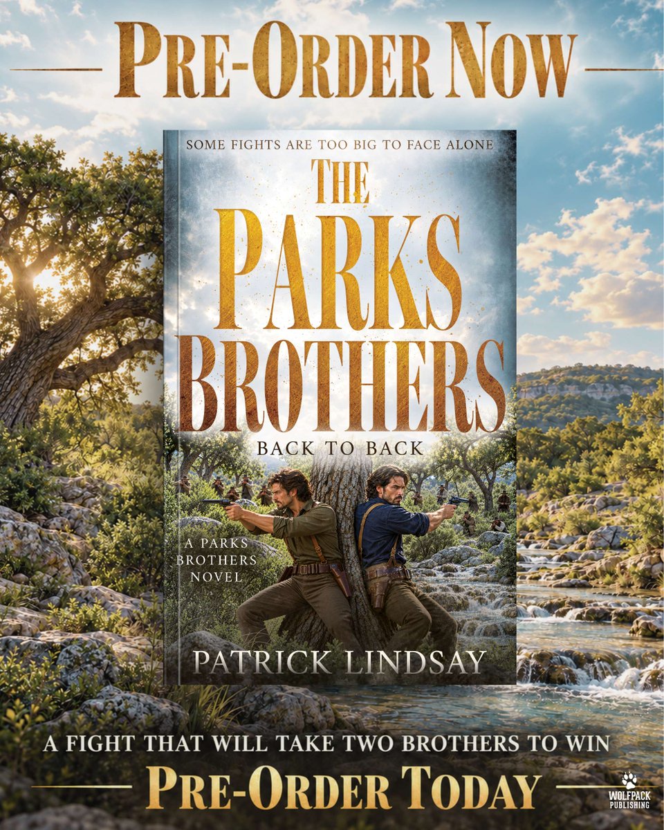 wolfpackpub's tweet photo. COMING SOON!

Jed and Will have always faced danger their own way. This time, they'll have to stand back to back.

THE PARKS BROTHERS: BACK TO BACK by Patrick Lindsay releases this November! Pre-order your copy today: https://t.co/gnJU0xx5BC

#patricklindsay #parksbrothers https://t.co/tkVrTslADX
