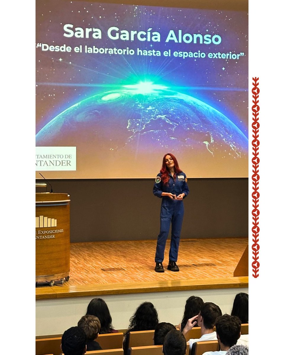 PdeExposiciones's tweet photo. Cerca de 300 estudiantes de Santander han conocido hoy a Sara García Alonso, astronauta de reserva de la Agencia Espacial Europea (ESA), en un encuentro celebrado en el Palacio de Exposiciones.

#PalacioDeExposiciones #Santander https://t.co/7kQMaX80kh