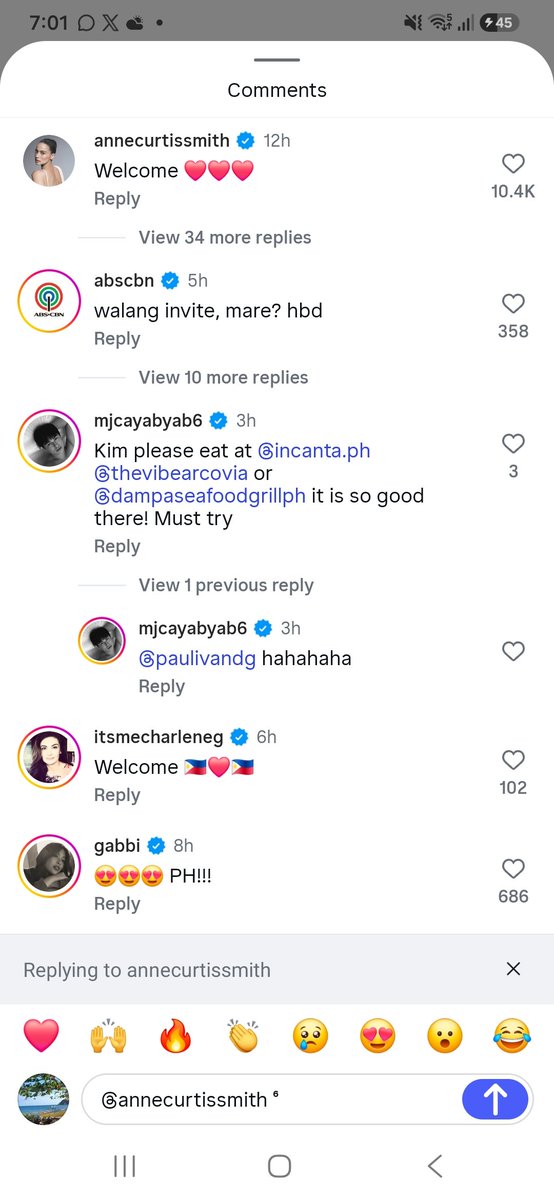 AiraJ66337's tweet photo. NAKAKATUWA YUNG COMMENT SA IG NI KIM KARDASHIAN LAHAT YATA NG ARTISTA AT INFLUENCERS NAG COMMENT DUN. https://t.co/wXd2Ye6pPg