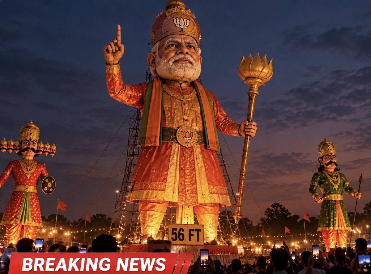 ragebait_krungi's tweet photo. 🚨BREAKING : MANY RAM LEELA ORGANISATIONS COMMITTEE TO BURN A 56 FOOT MAHAMANAV'S STATUE THIS DUSSEHRA https://t.co/EGfrtsFDMe