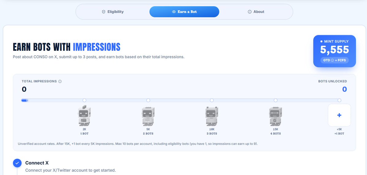 kl0_chan's tweet photo. How to grab extra CONSO BOTS with impressions: Check if you’re eligible here: https://t.co/EK75m56CMV
>Click Earn a Bot
-Post about @conso_xyz (Docs, Miner App, Bots, Extension or your real experience)
-Make sure you mention @conso_xyz
Higher impressions = more BOTS unlocked 💗 https://t.co/9imGnstSvd
