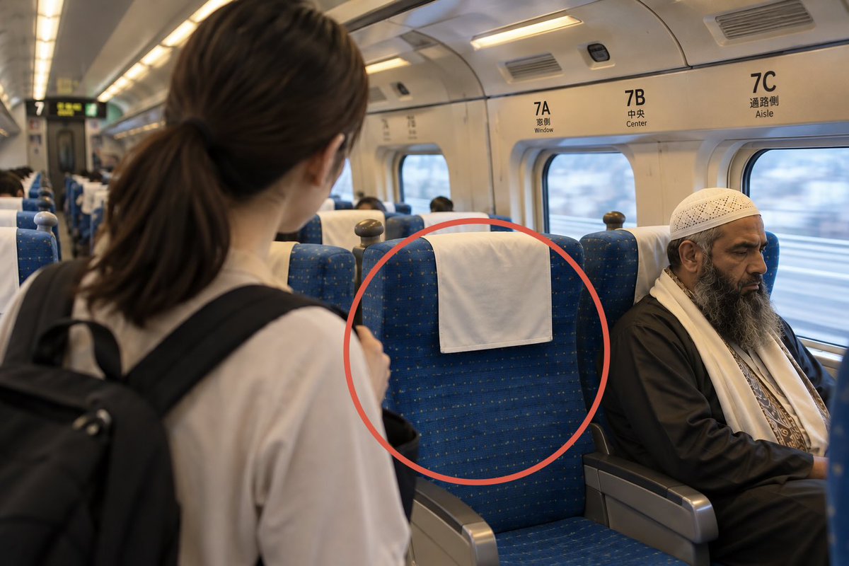 hotahotasa45082's tweet photo. 新幹線の指定席、あなたの席はここです

どうしますか？

①座る
②座らず様子見
③その他 (教えて) https://t.co/3ghq714VLY
