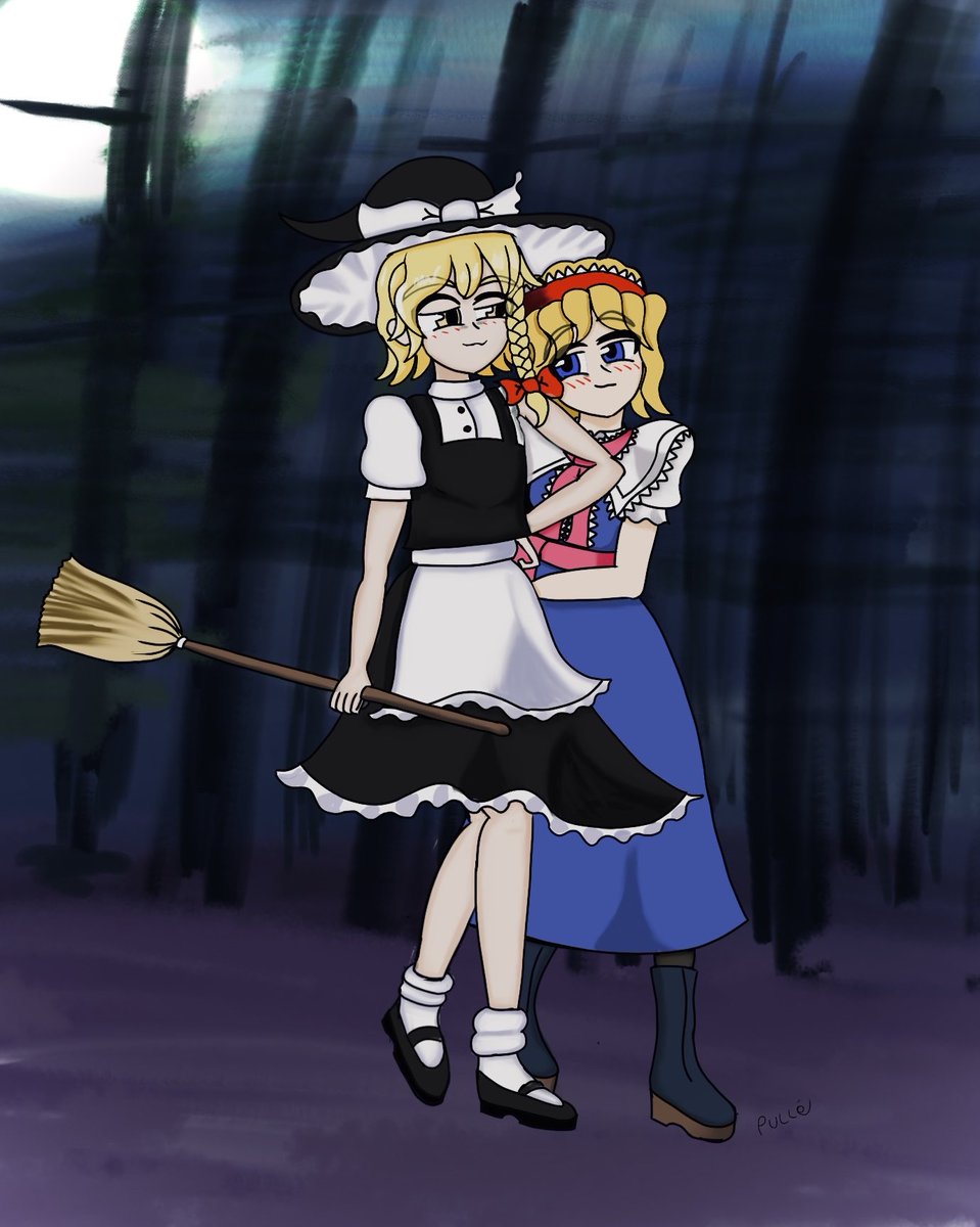 pulleart's tweet photo. Love Coloured Witches of the Imperishable Night~

#東方Project
#10月15日はマリアリの日 https://t.co/LOH7aIV1yb