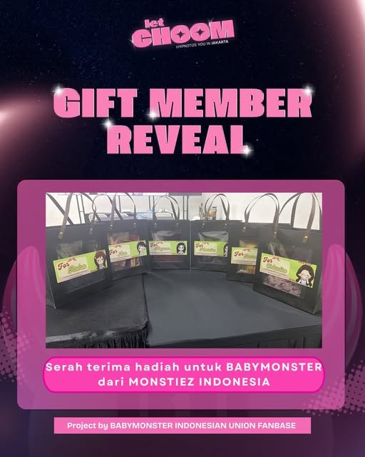 Monstiez_INA's tweet photo. ✧˚₊· 𝘓𝘦𝘵 𝘊𝘏𝘖𝘖𝘔 𝘏𝘺𝘱𝘯𝘰𝘵𝘪𝘻𝘦 𝘺𝘰𝘶 𝘪𝘯 𝘑𝘢𝘬𝘢𝘳𝘵𝘢·₊˚✧
​Hadiah untuk BABYMONSTER sudah sukses diserahkan! 🤍 Terima kasih banyak untuk seluruh MONSTIEZ yang berpartisipasi. 
​#LetCHOOMHypnotizeYouinJakarta
#BABYMONSTER #배이비몬스터 https://t.co/L9TMwkG7Ti