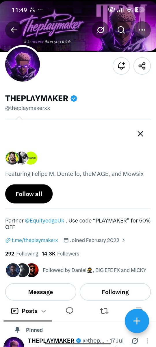 Toniistark12's tweet photo. @deartrader__ @Danieltrades @theplaymakerxx @berkayglife @EquityEdgeUK Hope I get Lucky and this improves my trading dreams, Thank you Big Efe Fx for the good works. https://t.co/cu5jl7sqb5