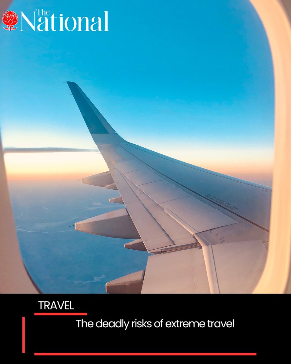 TheNationalZA's tweet photo. Fatal falls and wildlife encounters have highlighted the risks of extreme travel. Experts examine how social media, overconfidence and poor preparation can influence decisions.
Read more in The National’s Sunday print edition.
#TheNationalSA #TravelSafety https://t.co/Kma21qzko1