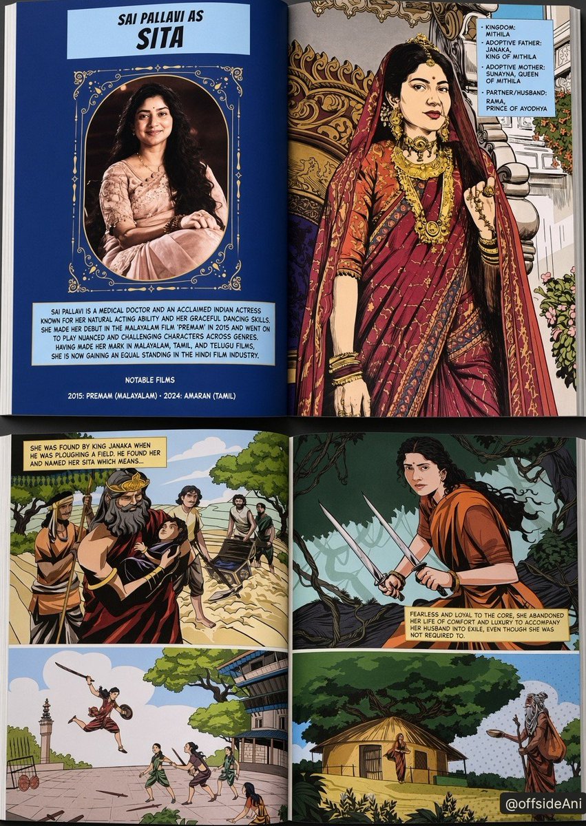 offsideAni's tweet photo. DNEG released a full Ramayana graphic book at their first trailer launch event…and the 2nd trailer just adapted those exact pages almost perfectly. 🔥

Here’s every page in proper order. #Ramayana Thread 🧵 [1-4] 👇🏻 https://t.co/Rj5evD8s0N