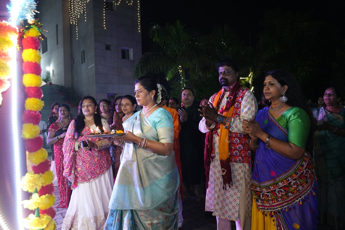 INFLIBNET's tweet photo. ✨ Garba Night at INFLIBNET

The #INFLIBNET Centre hosted a #GarbaNight filled with devotion, joy, and dance on October 14, 2026. The staff members and their families participated with great enthusiasm. Here are some glimpses from the celebration event!

#Navratri2026 #INFLIBNETCelebrations #MaaDurga #FestiveVibes #GarbaNight #CulturalUnity