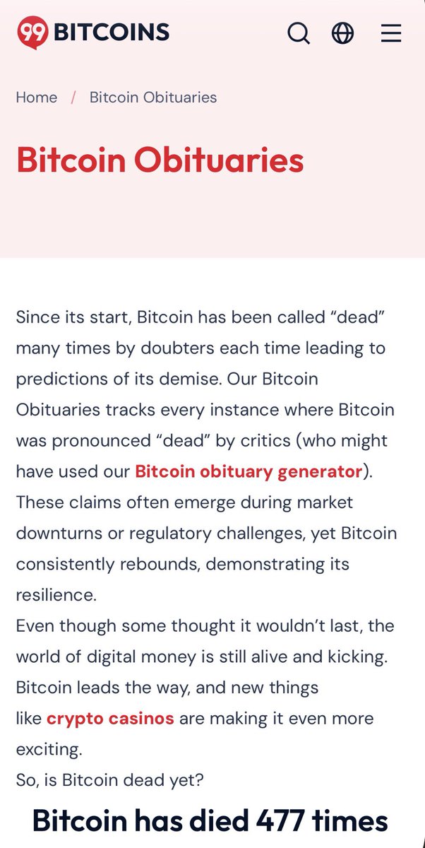rbangzz_'s tweet photo. @coinbureau Bitcoin has been called dead almost half a thousand times and everytime you clowns were wrong. https://t.co/DJinoZGd9M