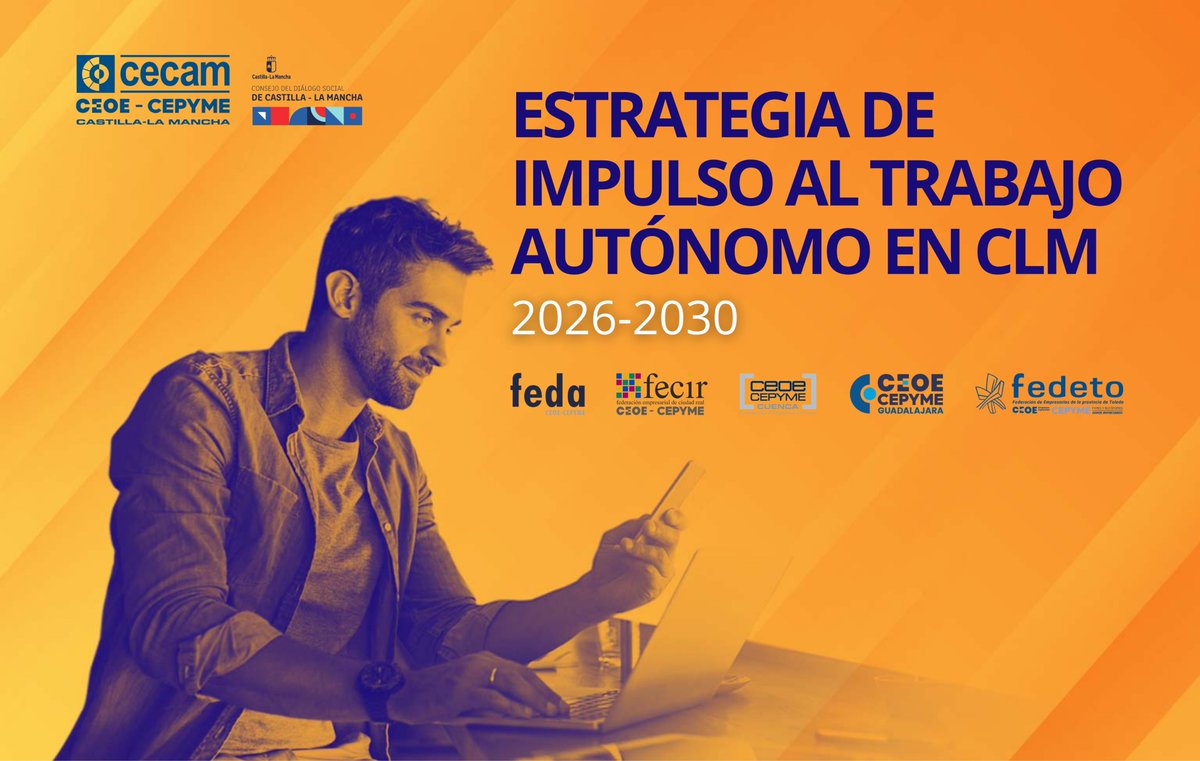 _CECAM's tweet photo. Conoce la estrategia de impulso al trabajo autónomo de Castilla-La Mancha para impulsar el inicio, mantenimiento y consolidación de autónomos/as para fomentar el emprendimiento.

¡Solicita tu asesoramiento gratuito!

https://t.co/Ut8u6OjL1G