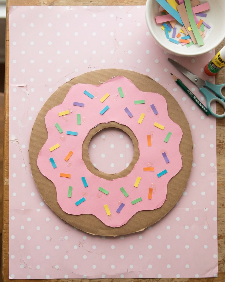 SungoGo10's tweet photo. A little bit of cardboard, some colorful paper, and a whole lot of fun! 🍩✂️
#artist #art #paper https://t.co/bXdbYjYTaF