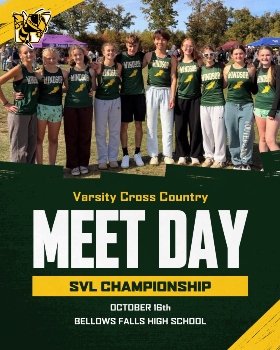 AthleticsWSD's tweet photo. MEET DAY: Today the Varsity Cross Country team will compete in the SVL Championship (really this time) at Bellows Falls High School. #swarmasone https://t.co/8iMNn6Iwhd