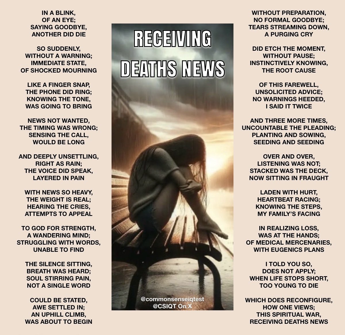 CSIQT's tweet photo. Receiving Deaths News https://t.co/VahUiEpJ4e