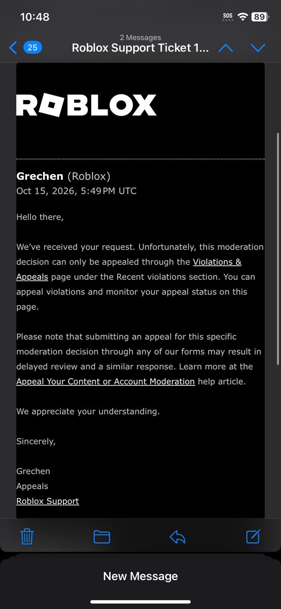 JKBPoss3sed's tweet photo. @Roblox we know you see us all of us speaking wanting our account unbanned bc your dumb ai or whatever banned us .just give us our accounts back we have a right to them just as much as the next person end the suffering✊🏻
#robloxban #unbanus #roblox https://t.co/YQ1xnmeCvz