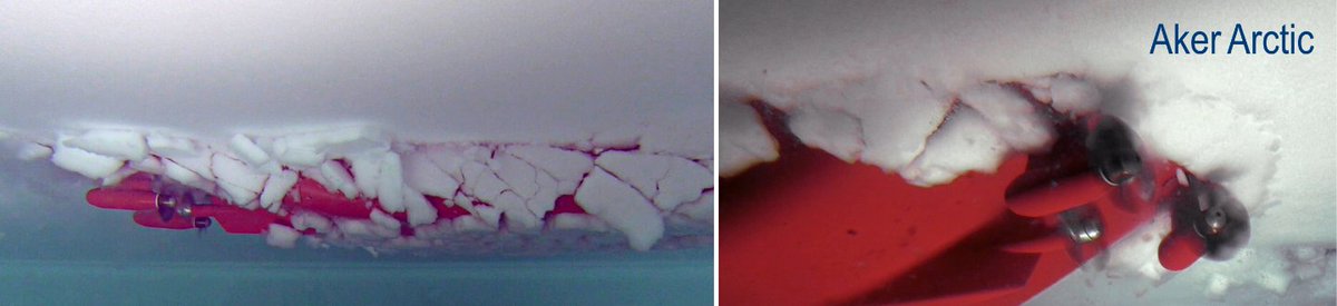 Railotech's tweet photo. Part of CCGS Imnaryuaq's high operational #icebreaking capability is due to its modern twin-azimuth hybrid propulsion configuration — our patented Hybrid DAS™ solution.

There's an #ArcticPassion News article about that as well.

https://t.co/OJpYGkg7MG https://t.co/uD9HnQKcy3