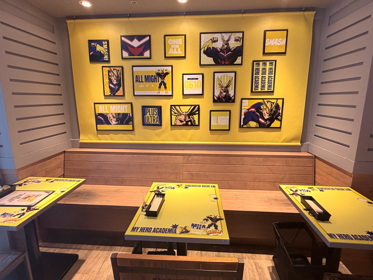 heroaca_wahcafe's tweet photo. ＼ 🎉 本日OPEN 🎉 ／

◸ 僕のヒーローアカデミアカフェ
　　ーWE ARE HERO HOLICSー◿

本日10/16(金)、 東京・愛知・北海道会場がオープンしました！
大好きなヒーローに囲まれた空間でオリジナルメニューをぜひご堪能ください🍕🍩🍹

https://t.co/qbDeADvvFA
#ヒロアカ https://t.co/XqjrNzYU0N