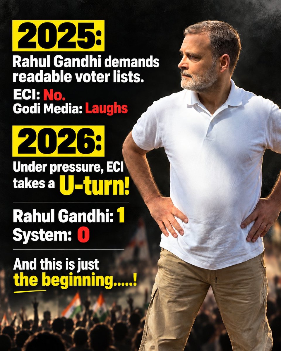 bharatjodo's tweet photo. This is just the beginning...! 🔥🔥 https://t.co/sgUfm7Eqre