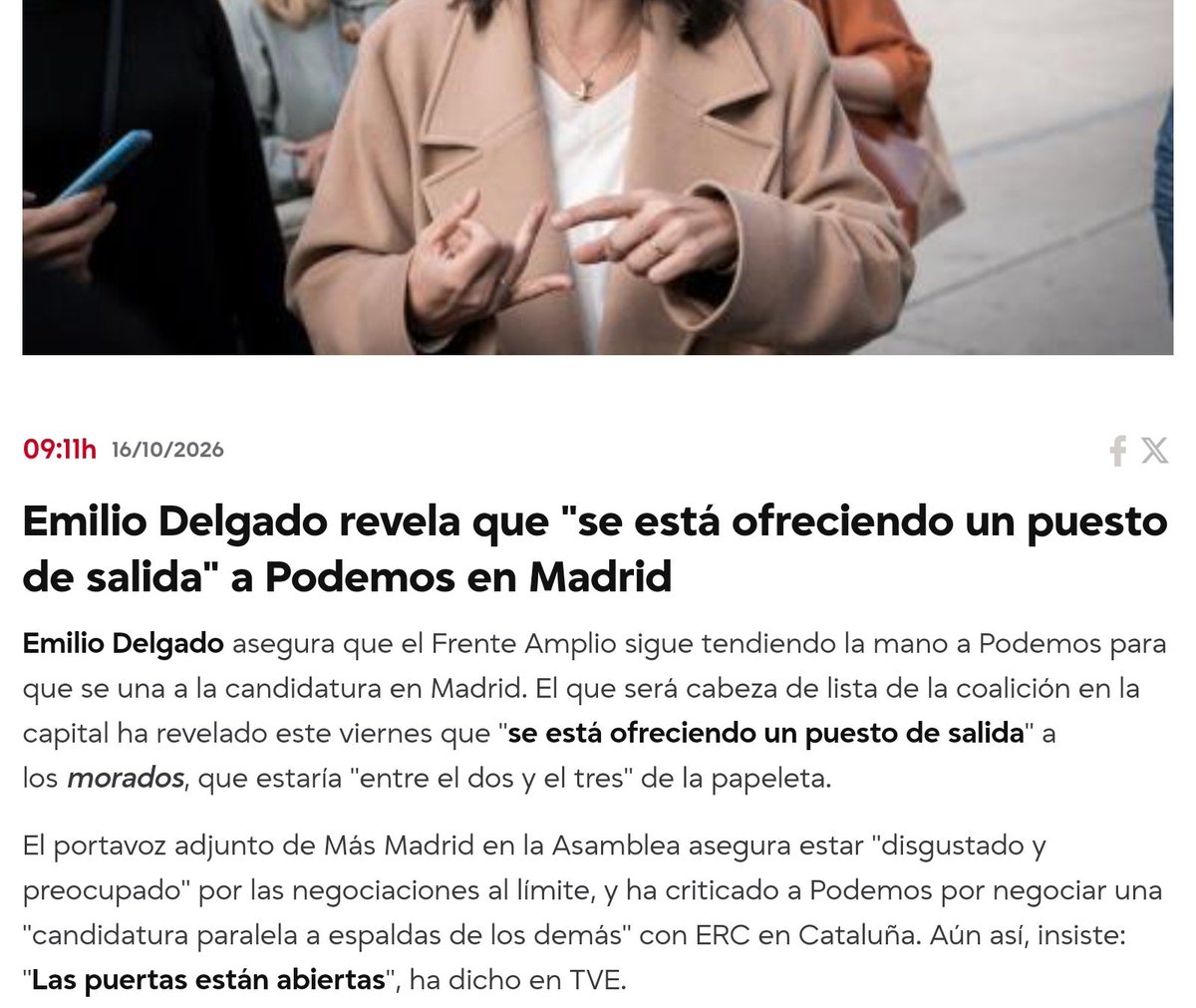 guillermo_71890's tweet photo. PERO QUIÉN SE HA CREÍDO QUÉ ES EMILIO DELGADO PARA OFRECER PUESTOS A NADIE? Por qué extraña e incomprensible razón los de "Más Madrid" se creen los dueños de las listas de "Frente Amplio" para decidir quién puede o no entrar?  Quién ha elegido a Emilio Delgado para liderar nada? https://t.co/ZDOlpp8HhE