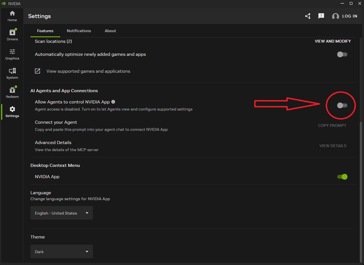 Playyerteam's tweet photo. ใครมี NVIDIA GeForce Experience เข้าไปปิด Setting นี้กันด้วย !!!

มันบังคับเปิดเอไอเอเจนท์ในอัพเดทใหม่ ซึ่งพูดง่าย ๆ มันทำให้แอปสอดแนมคอมเราได้ตามอำเภอใจ 

ปิดกันนะก๊าป https://t.co/aNSytZl2KC