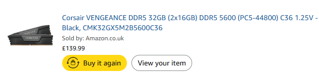 MaxiedotVox's tweet photo. Looks like the price of RAM isn't coming down anytime soon.  Holy A.I requirements! https://t.co/qECV1xdE5K