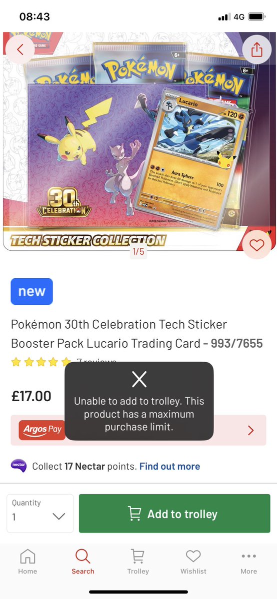 average_joebets's tweet photo. @PokemonStockUK I get this on every drop is there a way to fix it https://t.co/EeoddfiyzM