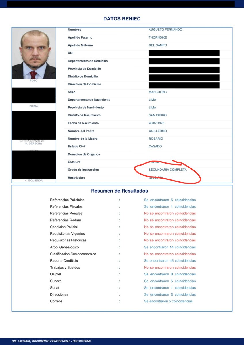 StacioAnibal's tweet photo. 1/4 Este es @augusthorndike conductor de @CcorrienteW programita de @willaxtv  según su ficha RENIEC, no cuenta con educación superior. De ser así, la pregunta es: ¿Por qué se cree con el derecho de hablar de periodismo como si él lo hubiese estudiado? Pero hay más. 🧵 https://t.co/2KeJhoBTiS