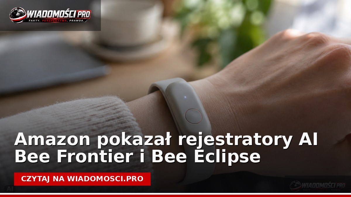 Wiadomoscipro's tweet photo. Amazon pokazał rejestratory AI Bee Frontier i Bee Eclipse
Amazon zaprezentował 15 października 2026 r. dwa urządzenia ubieralne: opaskę Bee Frontier za 74,99 dol. oraz mocowany do smartfona moduł Bee Eclipse za 99,99…
https://t.co/ryzqgTwiWn
#Amazon #BeeFrontier https://t.co/iFk7ywZJat