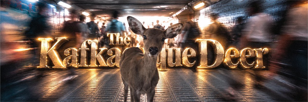 xWugi_wara's tweet photo. This post is going GIGA VIRAL on IG with 3.5M views and 600K likes just in 20h!

A lost deer wandering through an underground passage in Japan, looking completely lost, terrified, and confused in a world it doesn't belong to.

The term "Kafkaesque," describes being trapped in a strange, absurd, and incomprehensible reality with no understanding of its rules or how to escape.
A creature born to roam freely in nature, suddenly trapped in a world of concrete and strangers, almost as if it glitched into the wrong simulation.

99% of ppl in this world are living in a Kafkaesque reality, trapped in a simulation they don't belong in, day after day, desperately trying to escape it.

Literally all of us before we discovered meme coins.

The Kafkaesque Deer - A deer just trying to escape the simulation.
https://t.co/CxcD0OrlUO